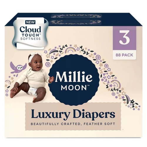 ABC Millie Moon Luxury Diapers - Size 3, 88 Count