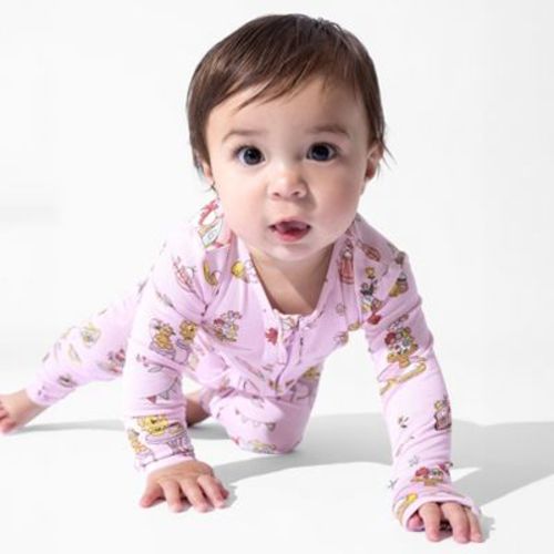 Bellabu Bear Baby Tea Party Bamboo Convertible Footie