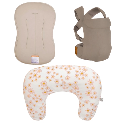 Newborn Comfort Essentials Bundle with Nursing Pillow, Lounger & Carrier