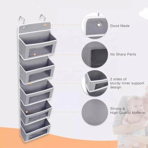MOVSSOU Over The Door Pocket Organizer Hanging Storage Bag