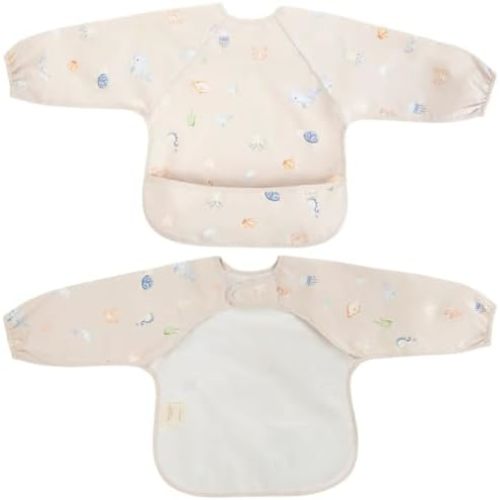 Ali+Oli Smock Bibs for Babies, BPA-Free Oeko-Tex Certified, Waterproof Baby Smock, Machine Washable, Toddlers Ages 6m+