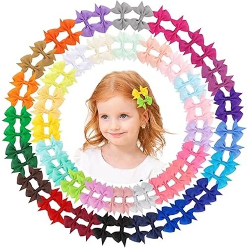 doboi 80PCS 2.5'' Baby Hair Clips Small Bows for Girls