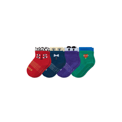Toddler Eye Spy Gripper Calf Sock 4-Pack