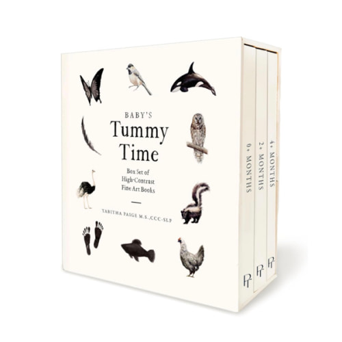 Baby's Tummy Time Book Box: A 3-Book Box Set of High-Contrast Art