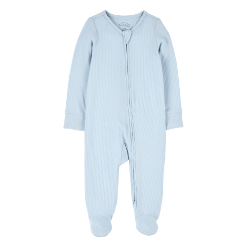 Baby Boy Solid 2-Way Zip PurelySoft Sleep & Play Pajamas - Blue - Carter's | Carter's