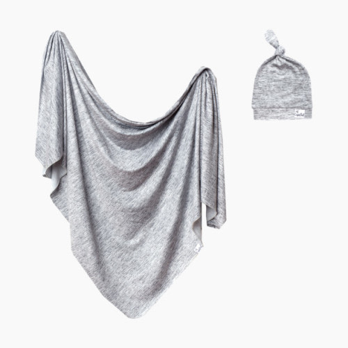 Copper Pearl Top Knot Hat and Swaddle Bundle - Asher