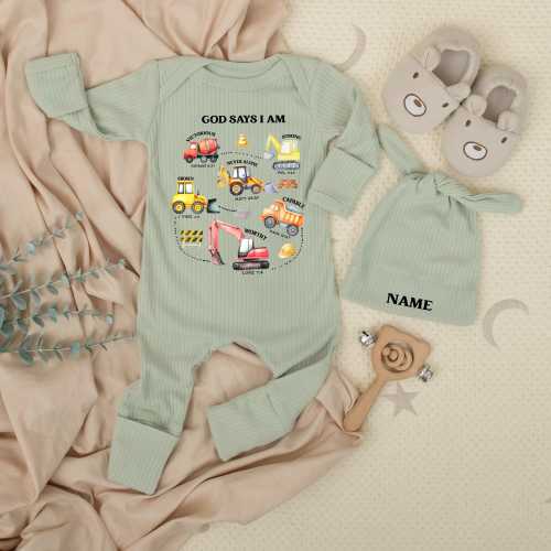 God Says I Am Baby Newborn Bodysuit,  Christian Baby Outfit, Bible Verse Baby Clothes, Religious Baby Gift, Scripture Baby Shower Gift