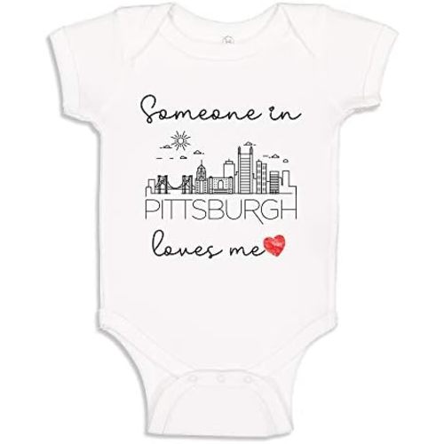 Someone Loves Me in Baby Bodysuit Infant One Piece for U.S. American Cities