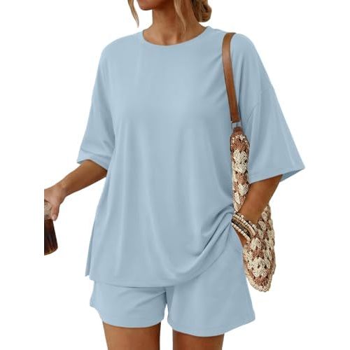 Trendy Queen 2 Piece Summer Set Oversized Top & Loose Fit Shorts with Pockets