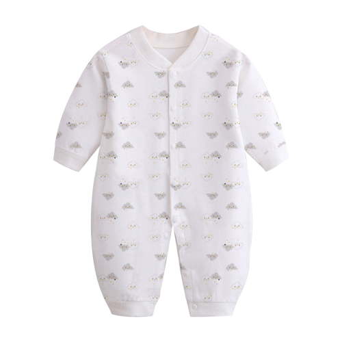 Bovxnpu Baby Girl Bodysuit, Infant Baby Cotton Bodysuits, Child Printing Newborn Button-Neck Long Sleeved Long Rompers 3-6 Months
