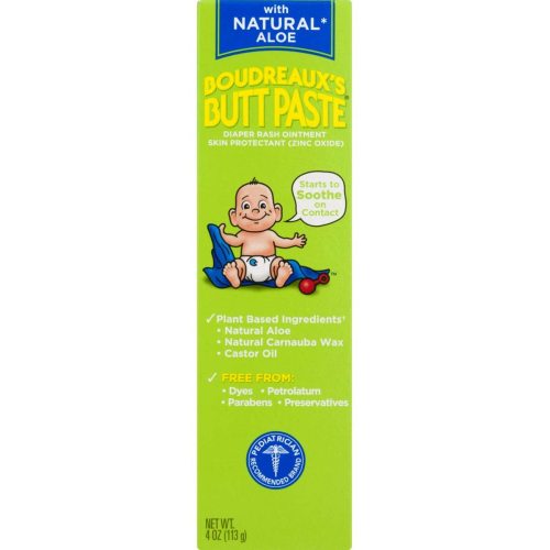 Boudreaux's Butt Paste Diaper Rash Ointment, With Natural Aloe, 4 Oz - 4 oz - Pack of 1