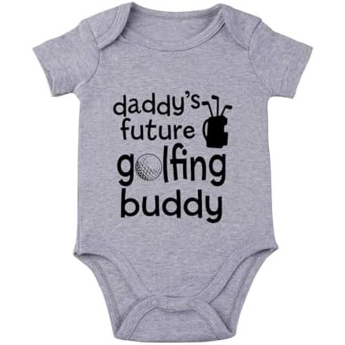Daddy’s Future Golfing Buddy Baby Bodysuit Baby Golf Clothes I Love Daddy Babies Golf Bodysuits
