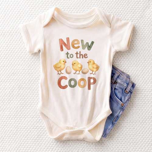 New to the Coop Baby Onesie - Cute Farm Chicken Bodysuit