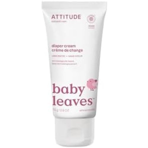 ATTITUDE Baby Diaper Cream, EWG Verified & Zinc Oxide Formula, Unscented & Hypoallergenic, Dermatologist-Tested, Vegan, 75g