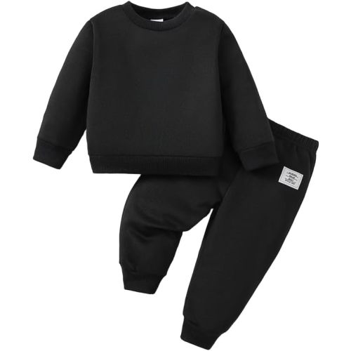 Baby Boys 2 Piece Fleece Sweatshirt Jogger Set Soft Casual Outfit