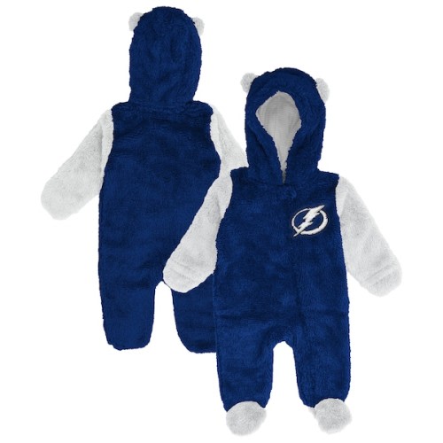 Infant & Newborn Tampa Bay Lightning Outerstuff Blue Stay Napping Fleece Bunting Full-Zip Hooded Sleeper