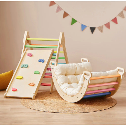 Tiny Land® 7-in-1 Rainbow Climbing Set with Play Pad