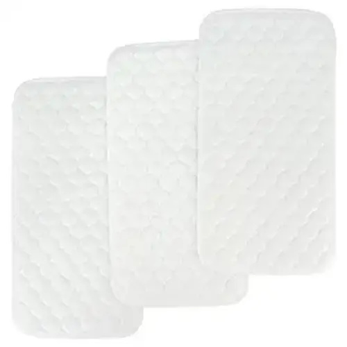 BlueSnail Quilted Thicker Waterproof Changing Pad Liners,3 Count(Snow White 13” x 27”)
