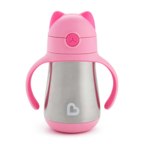 Cool Cat™ Stainless Steel Straw Cup, 8oz | Munchkin
