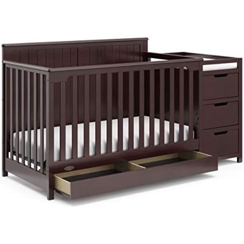 Graco Hadley 5-in-1 Convertible Crib & Changer, Espresso