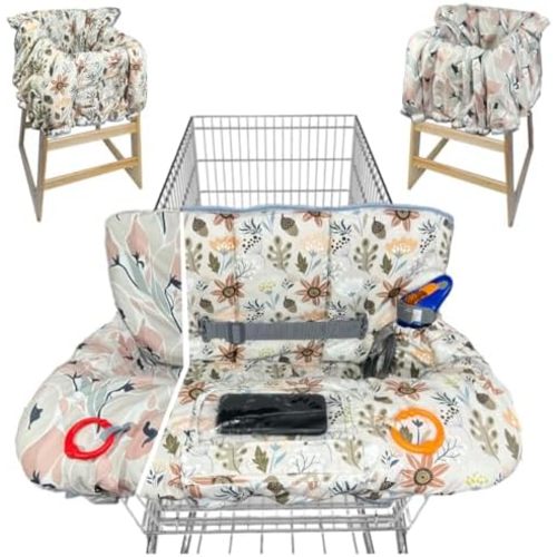 Shopping Cart Cover for Baby, Waterproof Grocery Cart & High Chair Cover