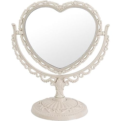 XPXKJ 7 Inch Vintage Heart Mirror