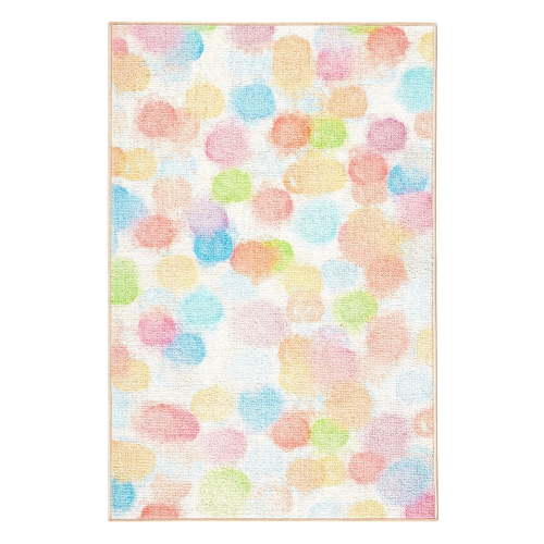 Mainstays Washable Indoor Area Rug, Paint Dots Multicolor, 35.43"x55.12"
