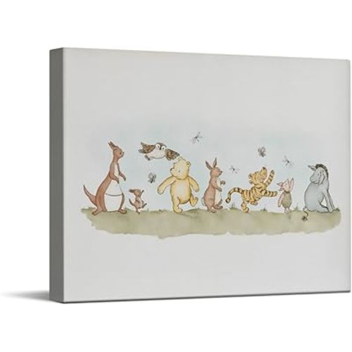 CYFDYVT Winnie the Pooh Inspirational Quotes Wall Art You Are Braver Than You Believe Nursery Canvas Print Classic Pooh and Friends Art Decor for Kids Bedroom Playroom Home Decor 8x10 inch