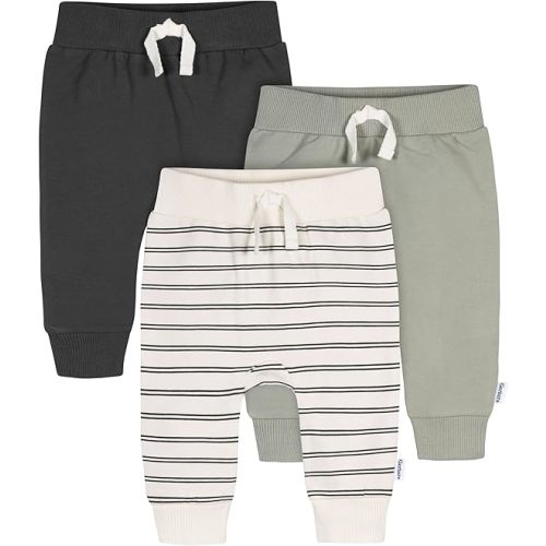 Gerber Baby Boys' Toddler 3-Pack Jogger Pants