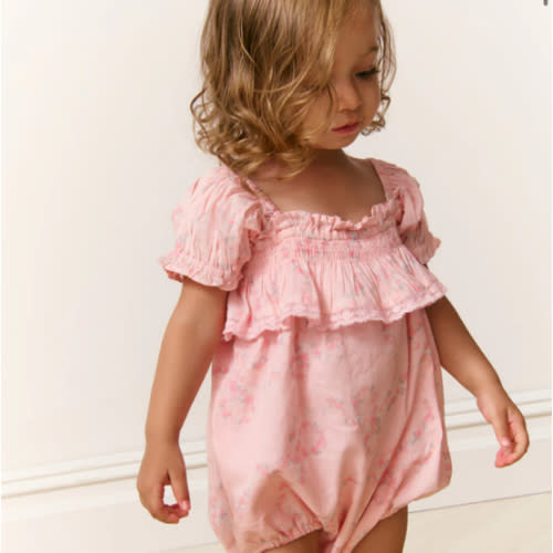 Baby Carlita Luna Rosa Fleur Pinafore