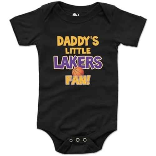 NanyCrafts Baby's Daddy's Little Lakers Fan Bodysuit