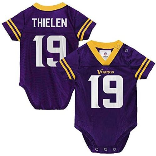 Outerstuff NFL Newborn Infants Team Color Name and Number Home Player Creeper Bodysuit Jersey