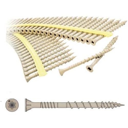 QuikDrive HCKDSVT212S #10 x 2-1/2" T-25 Tan Collated Decking Screw 500ct