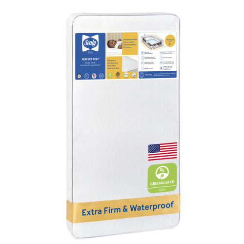 Sealy Baby Premium Firm Hypoallergenic Baby Crib Mattress & Toddler Bed Mattress, Waterproof Baby Mattress, 150 Coils, Air Quality Certified, 52"x28" & Reviews | Wayfair
