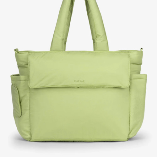 Diaper Tote Bag with Laptop Sleeve - LIME