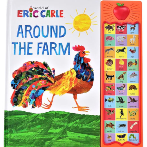World of Eric Carle, Around the Farm 30-Button Animal Sound Book - Great for First Words - PI Kids