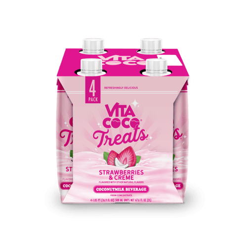 Vita Coco Treats Strawberries & Crème Coconut Milk Drink - 500ml 4pk