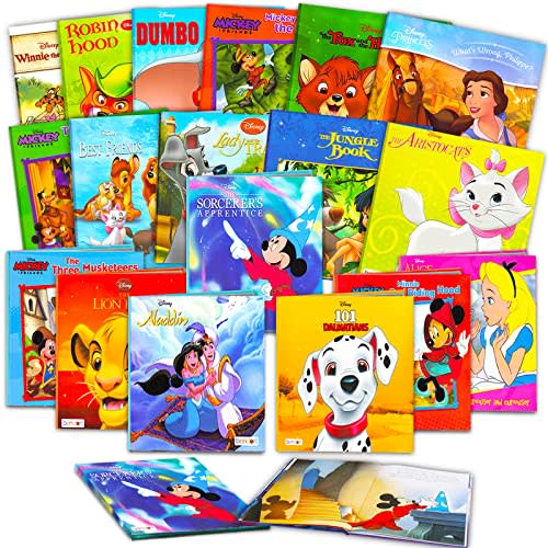 18 Bulk Books for Kids Toddlers - Assortment Includes 18 Disney Books Bedtime Stories, Hardcover (No Duplicates)