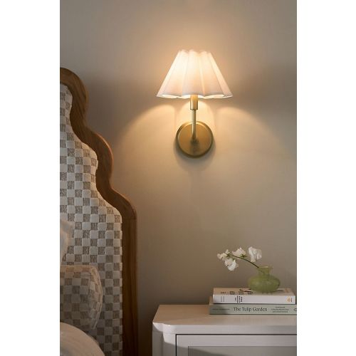 Regina Andrew Polly Scalloped Shaded Metal Sconce Wall Light