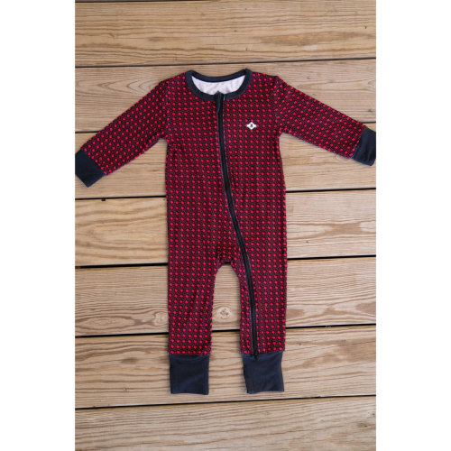 Baby Zip Up - Texas - Black & Red – BURLEBO