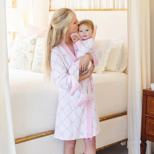 Ready or Not Robe (Women) - Belle Meade Bow with Pier Party Pink