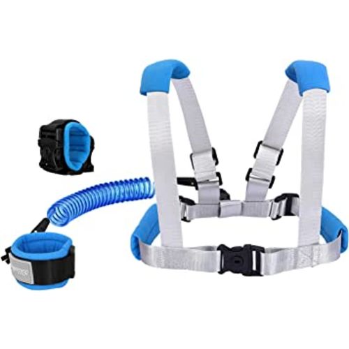 Blisstime 2 in 1 Toddler Leash - Anti Lost Wrist Link for Toddlers - Toddler Harness, Baby Leash, Leash for Toddlers, Wrist Leashes, Child Leashes for Toddlers, Not Easy to Open Without Key