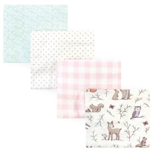 Hudson Baby Unisex Baby Cotton Flannel Receiving Blankets, Enchanted Forest, One Size