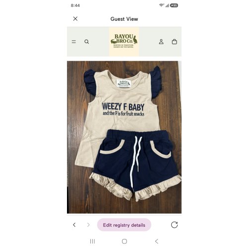 WEEZY F BABY Girl Ruffle Set PREORDER *ETA JUNE – Bayou Bro Co.
