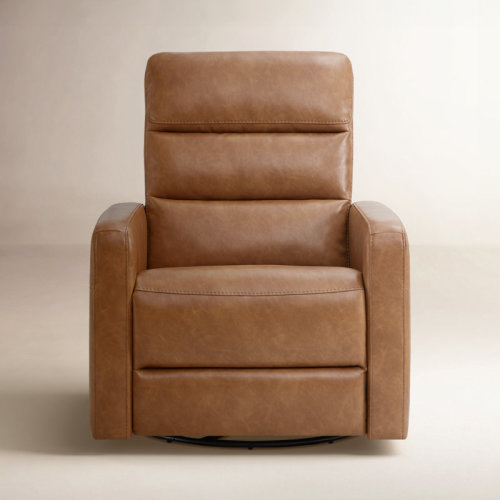 Joss & Main Mila Leather Rocking Swivel Power Recliner & Reviews | Joss & Main