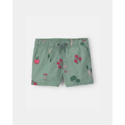 Baby Boy Veggie Fruit Shorts - Green | Carter's
