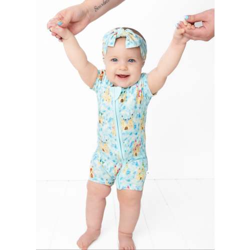 Castles Stained Glass Shortie Romper – Little Crowns & Capes