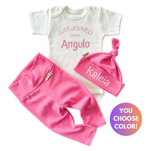 Baby Girl Coming Home Outfit Personalized Newborn Gift, Custom Name New Baby Going Home Set, Baby Shower Gift, Preemie Cute Hospital Outfit