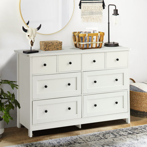 GIODIR 8 Drawer Dresser For Bedroom, Wood Chest Of Drawers With Smooth Metal Rail, Large Dressers, Modern Bedroom Dressers With 8 Drawers Cabinet Tv Stand, & Reviews | Wayfair