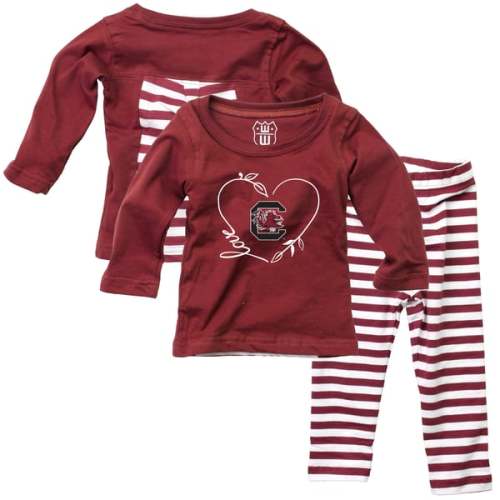 South Carolina Gamecocks Wes & Willy Girls Infant Long Sleeve Top and Pant Set - Garnet